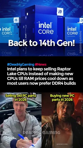 Intel wants to keep selling 14th Gen CPUs until RAM prices drop