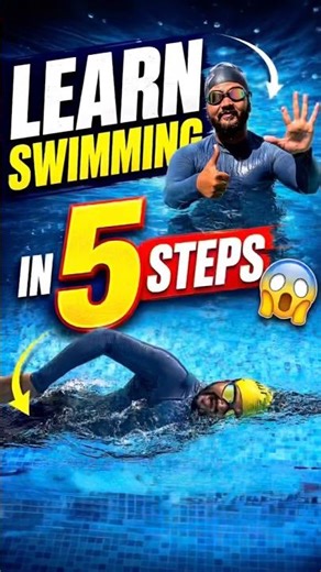 Learn Swimming in 5 Easy Steps 🏊‍♂️ | Beginner to Pro #shorts #swimming #learnswimming