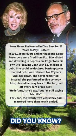 Joan Rivers Performed in Dive Bars for 27 Years to Pay His Debt