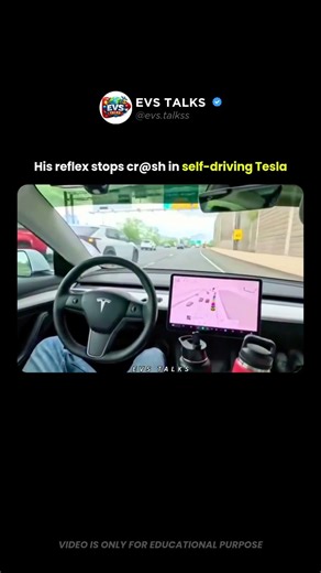 Autopilot Didn’t React — He Did 😳🚗 | Tesla Near-Miss
