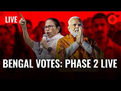 LIVE:West Bengal Assembly Elections 2026 LIVE | Phase 2 Voting for 142 Seats | BJP vs TMC