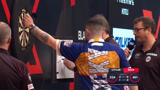 LITTLER WHITEWASHES ROCK 🔥 Pure dominance from the World Champion 💥 Luke Littler wins eight of the nine legs available against Josh Rock to bulldoze to a 4-0 win and set up a fantastic semi-final clash against Gerwyn Price! 📺 bit.ly/26WorldMasters #WinmauWorldMasters | QF | Professional Darts Corporation