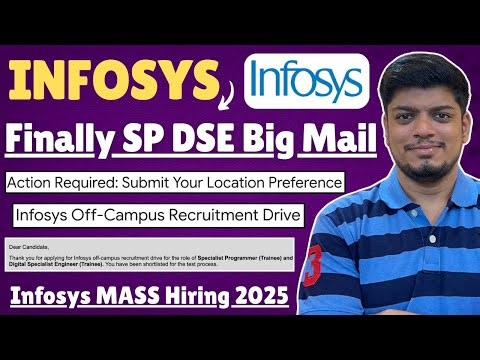 🔥Infosys Mass Hiring Survey Mail Out! | Infosys SP DSE 2025 Hiring | Test on 04 Jan | Infosys Update