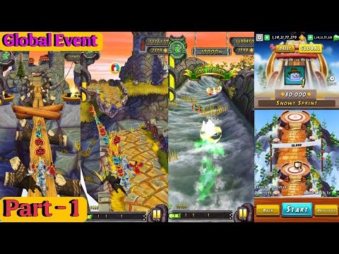 Snowy Sprint Global Event | Temple Run 2 | Full Gameplay Walkthrough – Part 1 Ultimate Ice Challenge
