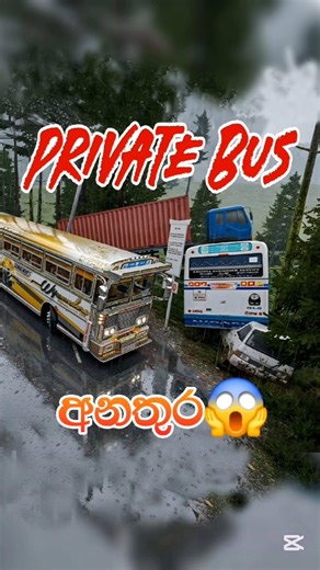 මාළු කඩේ bus එක 🥺😱☠️private bus accident 😭subscribe me guys❤️#bussid #shorts #accident #srilanka 😱