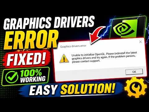 Fix “Unable to Initialize OpenGL” Error in Windows (Easy Guide)