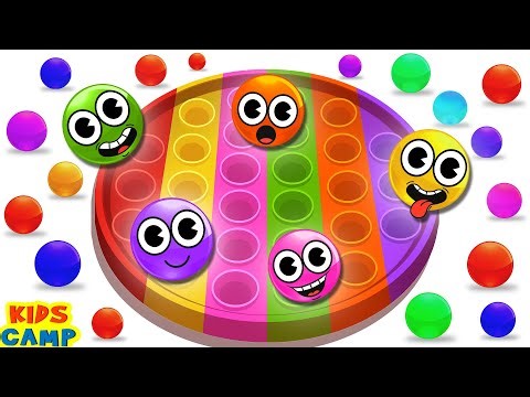 💛❤️ POP IT Dancing Colorful Balls Finger Family Song | Educational Videos For Toddlers 💜💚🧡