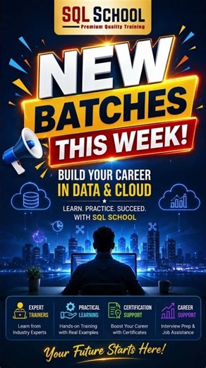 🚀 Your IT Career Starts This Week! New Batches at SQL School