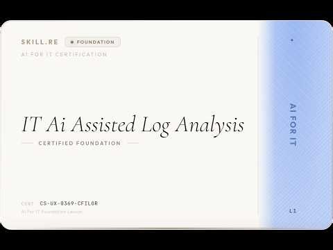 AI for IT: IT - Ai Assisted Log Analysis