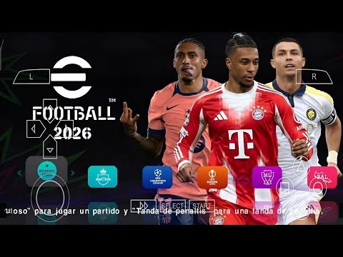eFootball PES 2026 PPSSPP ISO [NO TEXTURE & NO SAVE DATA] NEW KITS 25/2026 REAL FACES & TRANSFERS
