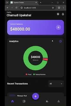 My Wallet” — a modern Income & Expense Tracking App built with Flutter!