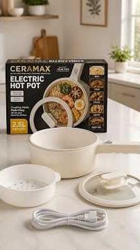 CERAMAX Electric Hot Pot Review 🔥 Portable Cooking Made Easy! #amazon #amazonfinds