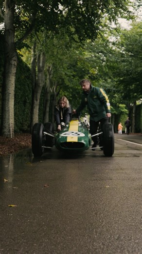 Take a deep dive into the details and raw sounds of Jim Clark's 1963 championship-winning Lotus 25. Is there an F1 car more iconic than the Lotus 25's silhouette, and the green and yellow colourway? #GoodwoodRevival #Lotus #Lotus25 #F1 | The Goodwood Revival