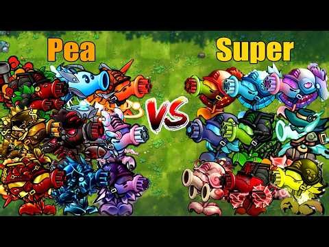 PVZ 1 Fusion 3.5 Challenge!! Team Pea VS Team Super Pea VS 300 Zombie Random - Who Will Win?