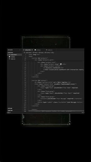 Creating Interactive Portfolio with Vanilla JavaScript #webdev #tutorial