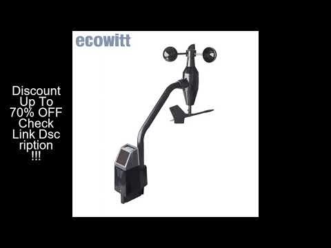 Ecowitt WS68 4-in-1 Wireless Solar Powered Anemometer Sensor, Measure Wind Speed, Wind Direction, UV