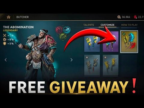 Butcher LEGENDARY WEAPON SET Promo code GIVEAWAY For Everyone 🔥 | Shadow Fight 4 Arena 