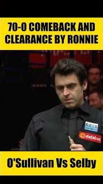 70–0 Comeback by Ronnie O’Sullivan vs Mark Selby | World Championship 🎱🔥