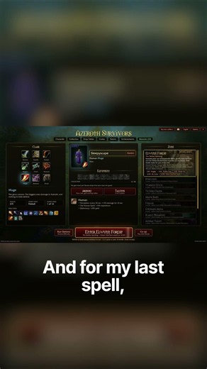 Frost mage strategy in Azeroth Survivors