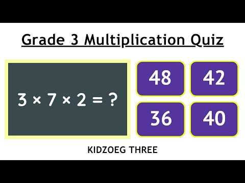 Grade 3 Multiplication Quiz | 25 Math Questions with Answers for Kids | Online Learning and Practice