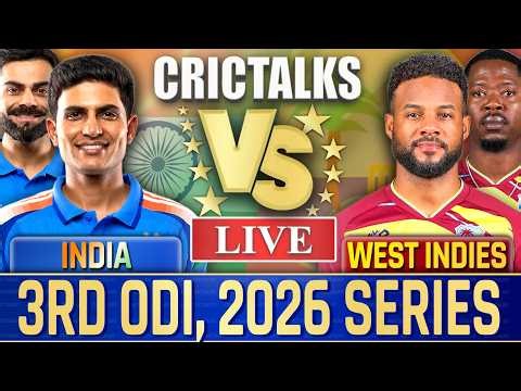 🔴 Live: IND vs WI, 3rd ODI, 2026 Series, Cricket Live Match Today, Live Score Commentary - 24 Over