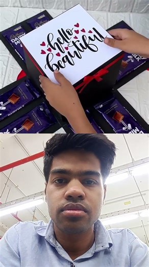 Chocolate explosion box❤❤❤❤❤#birthdaygift#explosionbox#chocolate box late