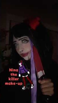 Nina the killer make-up tutorial 🔪 #fakeknife #creepypasta #cosplay #halloweenmakeup #shorts #nina