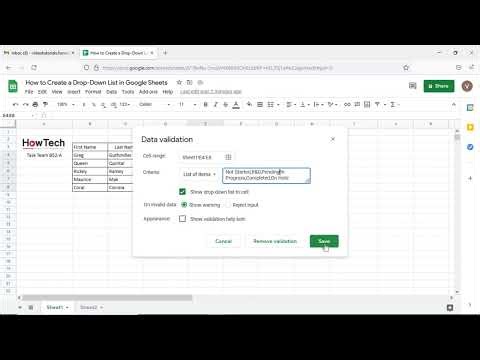 Create Drop-Down Lists in Google Sheets Using Data Validation and Custom Drop-Down Menus
