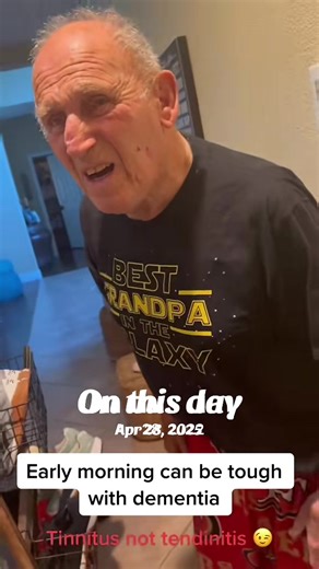 #onthisday crazy how fast time goes. This was at the beginning. See how my hose brought him down!? #socialmedia #creator #family #dementia @Dan Salinger @DanielleSalingerbookpageTYHI