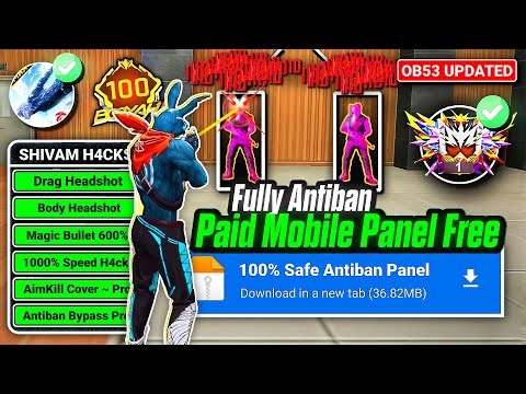 Free Fire Panel Antiban || Free Fire Mod Menu 100% Safe 💀 Free Fire Injector Safe || #freefire 