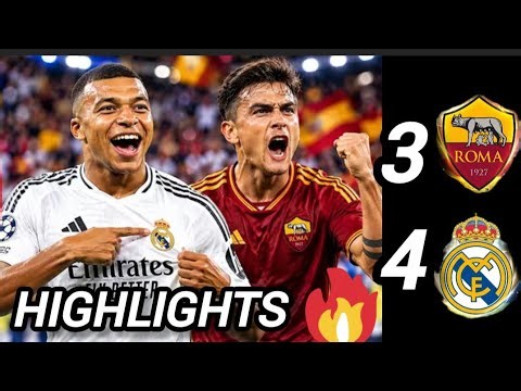 Gol Mbappe🔥Real Madrid vs Roma 4|3 All Highlights & Goals| Resumen y Goles| CHAMPIONS LEAGUE 2026