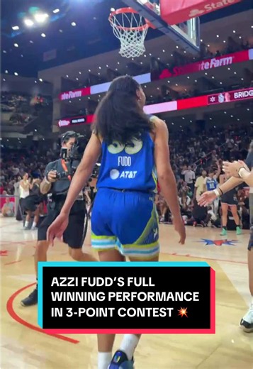 THE PEOPLE'S PRINCESS 🫡 Azzi Fudd's second round score is 30 PTS! @State Farm | #StateFarm3PT #azzifudd #threepointer #winner #dub