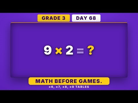 Times Tables (×6-×9) Mastery | Grade 3 Daily Math Challenge (Day 68/365)