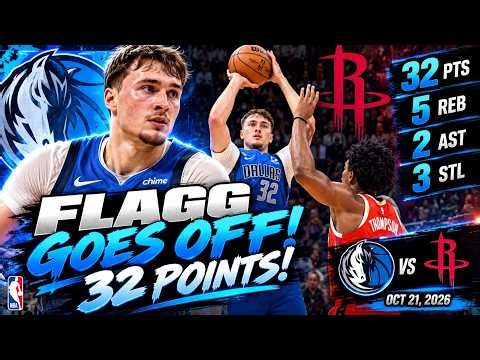 Cooper Flagg vs Rockets | 32 PTS, 5 REB, 3 STL | Full Highlights