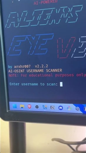 Educational OSINT: Finding Public Social Media Profiles with Aliens Eye 🔎 For cybersecurity & OSINT