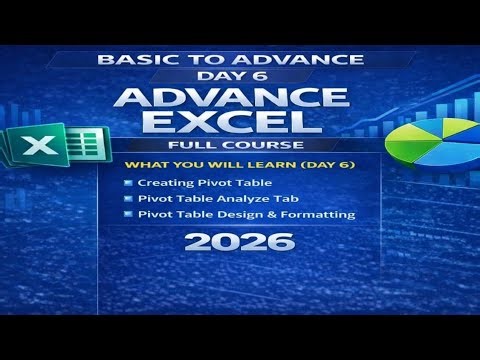 Pivot Table in Excel – Complete Beginner to Pro Guide Day 6