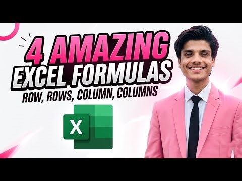 4 Amazing ROWS & COLUMNS Formulas in MS Excel | Step-by-Step Guide ll English tutorial 