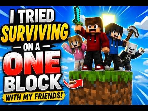 i tried surviving in MINECRAFT ONE BLOCK #minecraft #oneblock