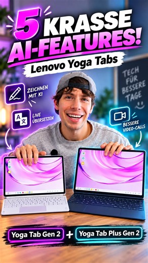 Das Lenovo Yoga Tab Plus Gen 2 und das Lenovo Yoga Tab Gen 2