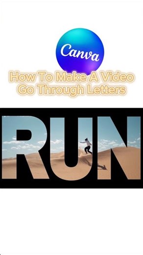 Canva How to make a video go through letters #foryou #canva #ideas #howto #tutorial #digitalart