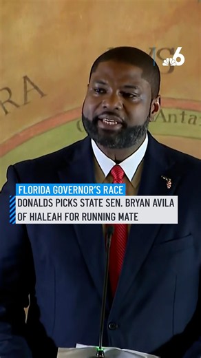 Byron Donalds picks state Sen. Bryan Avila for running mate in Florida governor's race