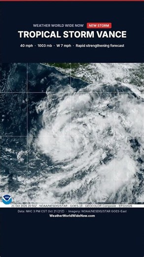 Tropical Storm Vance Forms – Rapid Strengthening Forecast