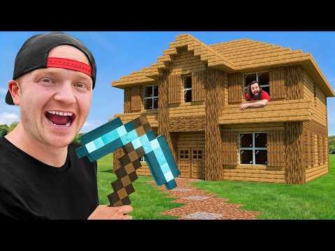I Turned My Backyard Into a Minecraft House
