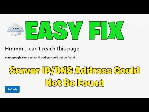 How To Fix Server IP/DNS Address Could Not Be Found Error (2026) | Google Chrome & Windows Fix