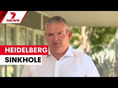 CEO Duncan Elliott speaks on Melbourne sinkhole in Heidelberg | 7NEWS