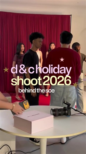 a little behind-the-scenes magic from our holiday shoot ✨🎄💟 #dominiqueandco