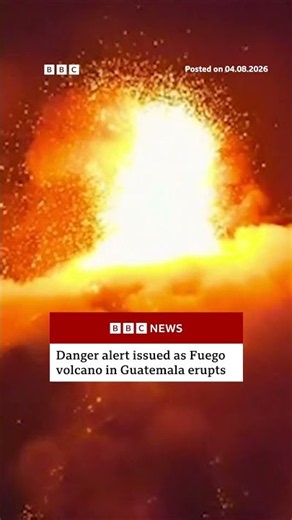 Danger alert issued as Fuego volcano in Guatemala erupts. #BBCNews