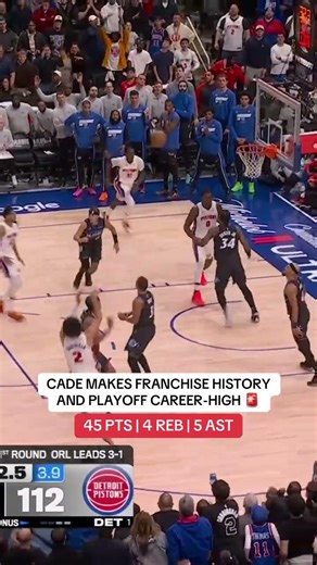 Cade Cunningham recorded the highest-scoring playoff game in franchise history