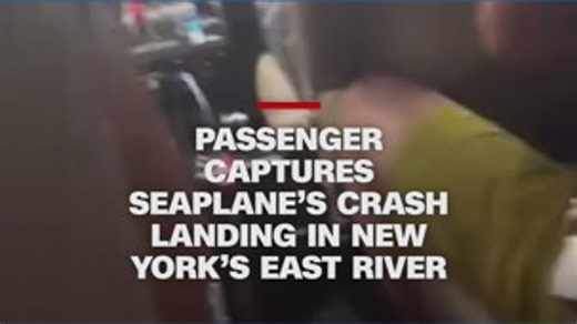 Inside plane during emergency river landing