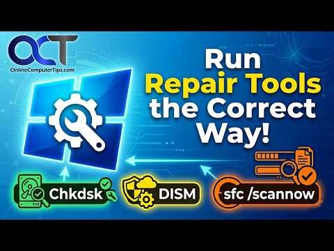 CHKDSK vs. DISM vs. SFC: The Correct Order to Repair Windows